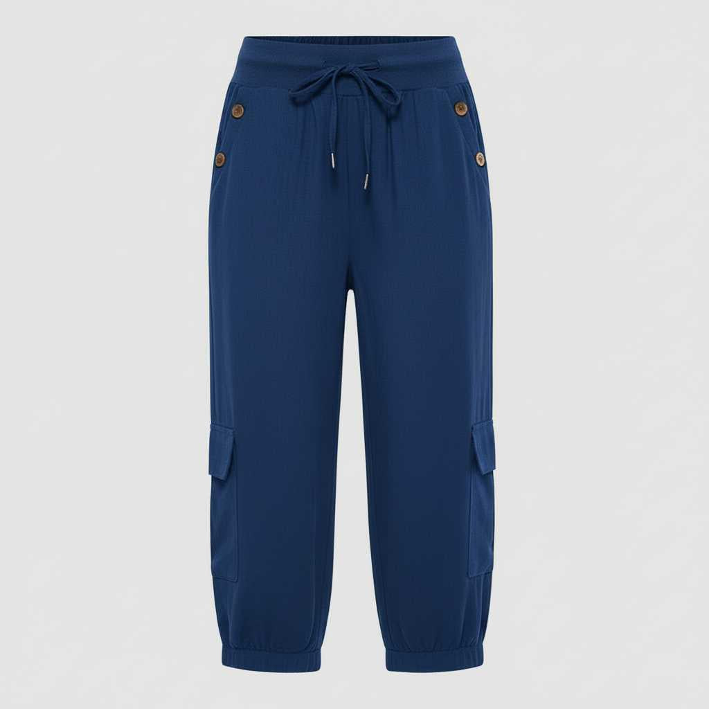 Pantaloni Jana | Pantaloni Donna Casual con Tasche e Polsini