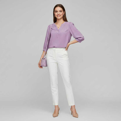 Camicetta Elegante Donna Patchwork in Seta | Camicie Donna