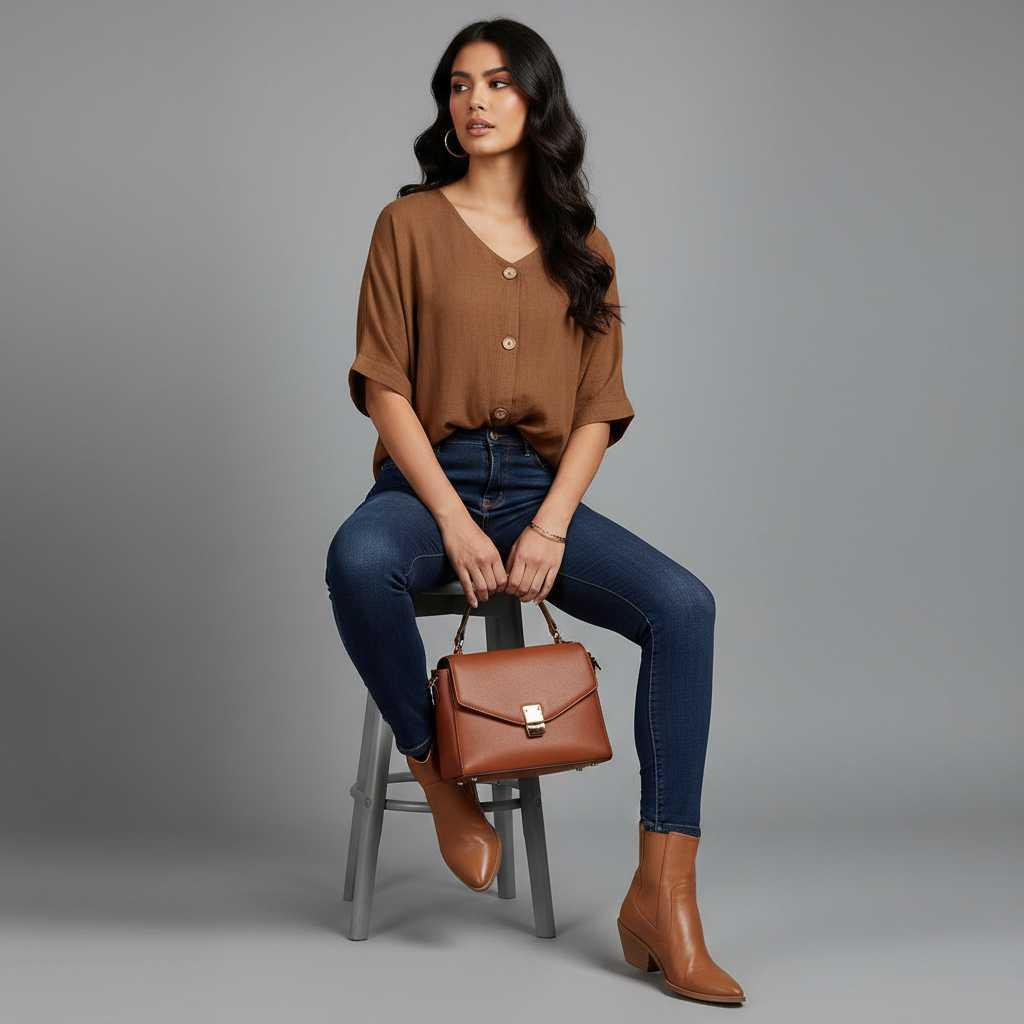 Camicetta Elegante Donna Scollo a V | Camicette Donna