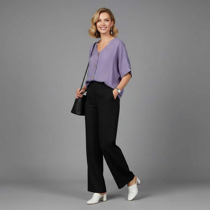 Camicetta Elegante Donna Scollo a V | Camicette Donna