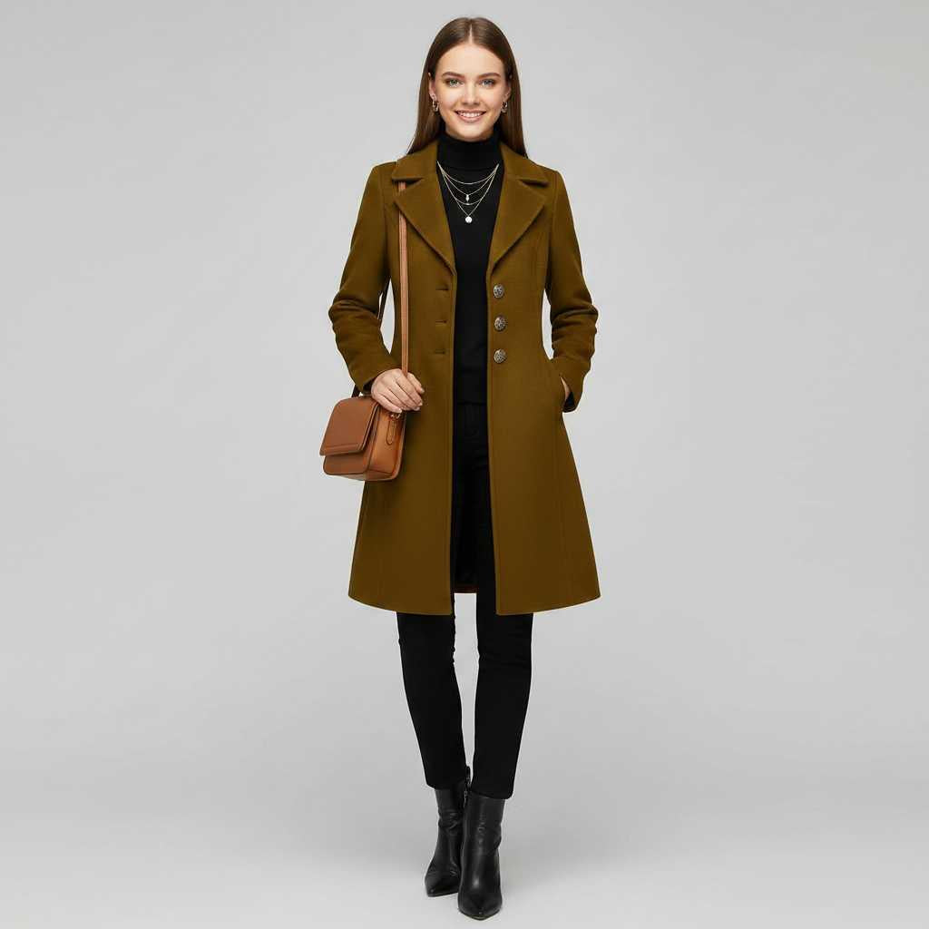 Cappotto Elegante da Donna | Cappotto in Misto Lana
