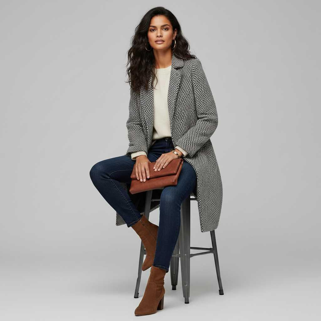 Cappotto Lungo Donna Nero Elegante in Lana | Cappotti Donna