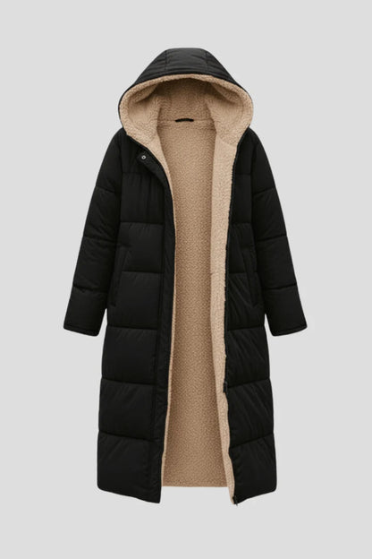 Cappotto Invernale Donna Caldo Lungo con Cappuccio 1