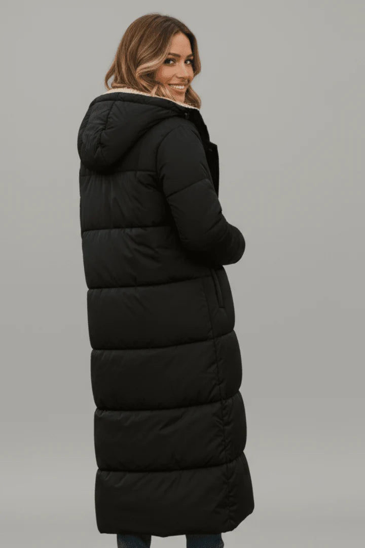 Cappotto Invernale Donna Caldo Lungo con Cappuccio 3
