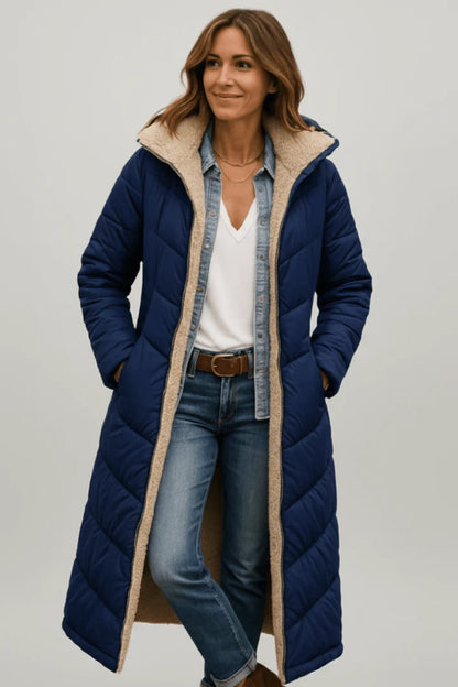 Cappotto Invernale Donna Caldo Lungo con Cappuccio 4
