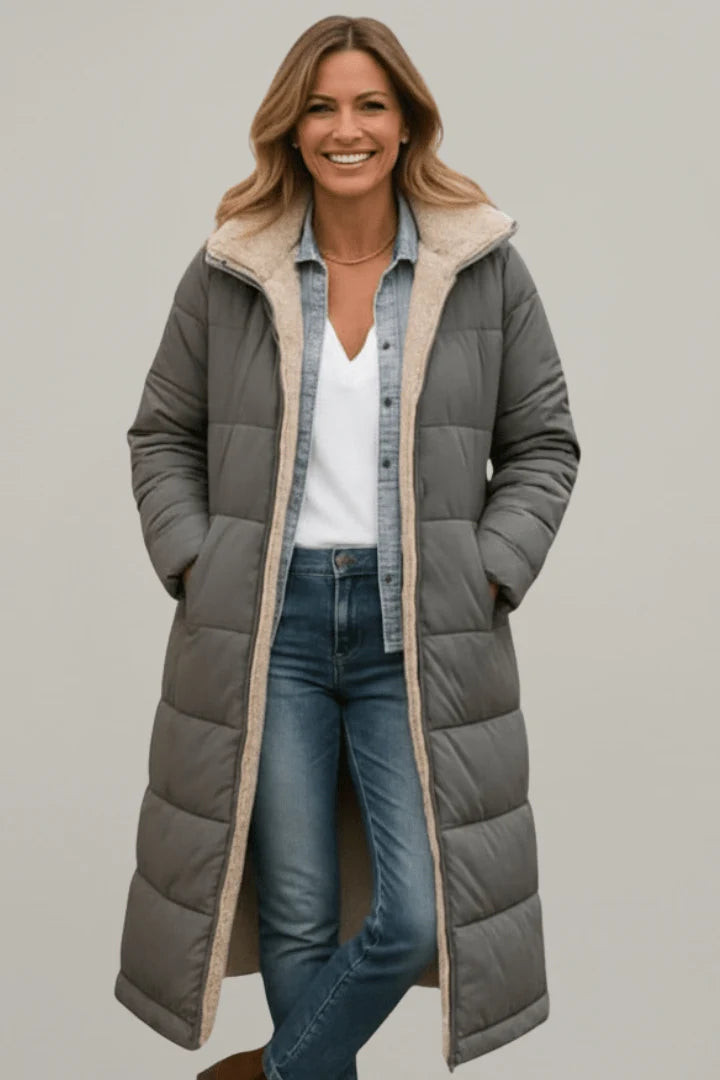Cappotto Invernale Donna Caldo Lungo con Cappuccio 5