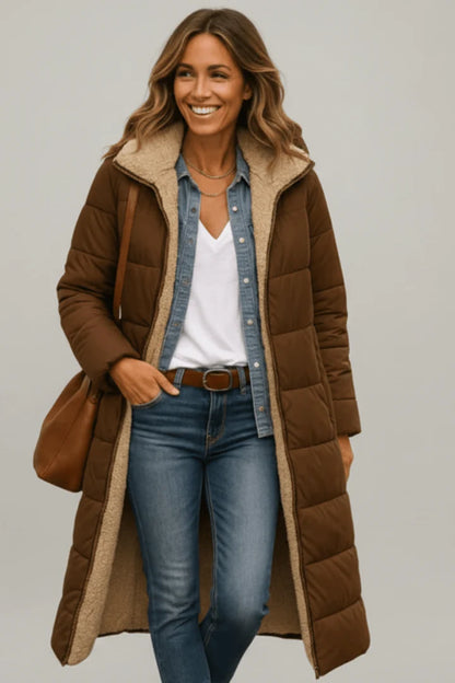 Cappotto Invernale Donna Caldo Lungo con Cappuccio 8