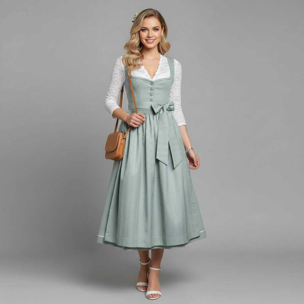 Dirndl Elegante | Costume da Donna Oktoberfest in Cotone