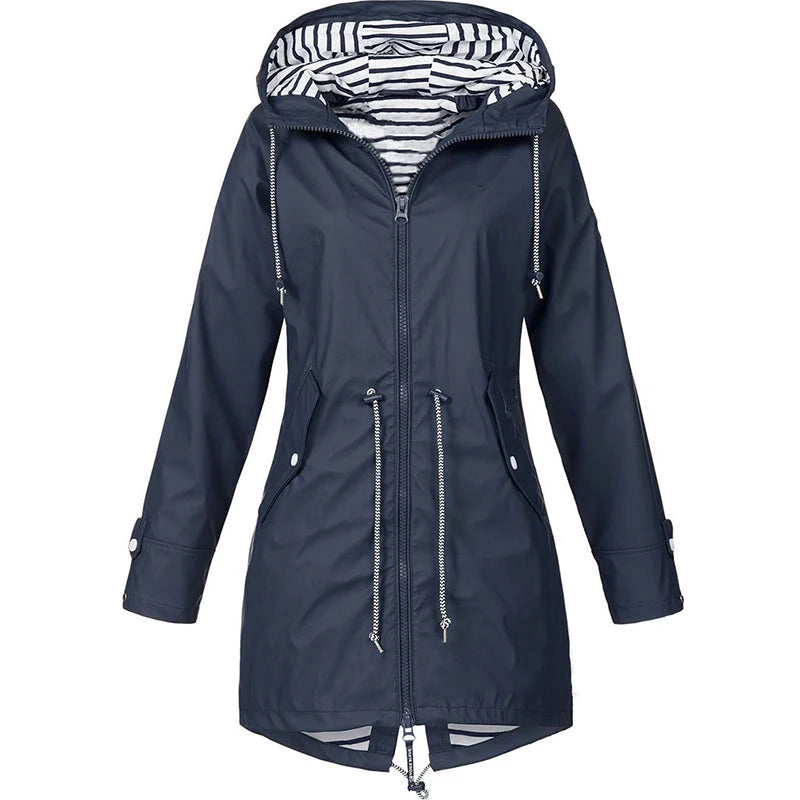 Fiora Giacca Impermeabile Donna | Antivento con Cappuccio Regolabile 0