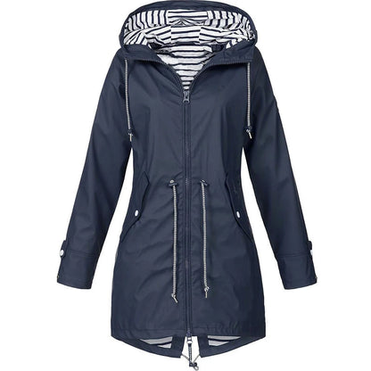 Fiora Giacca Impermeabile Donna | Antivento con Cappuccio Regolabile 0
