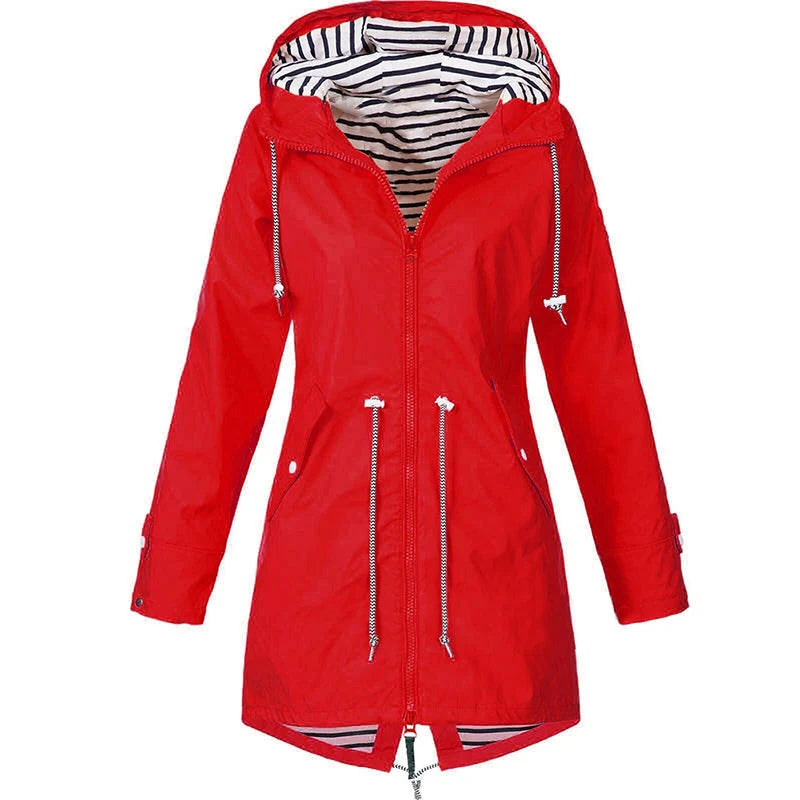 Fiora Giacca Impermeabile Donna | Antivento con Cappuccio Regolabile 4