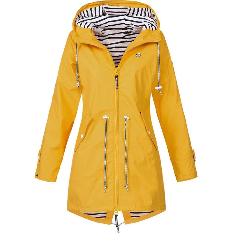 Fiora Giacca Impermeabile Donna | Antivento con Cappuccio Regolabile 5