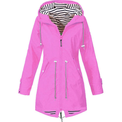Fiora Giacca Impermeabile Donna | Antivento con Cappuccio Regolabile 6
