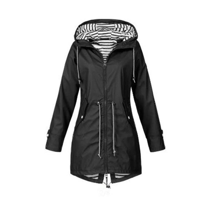 Fiora Giacca Impermeabile Donna | Antivento con Cappuccio Regolabile 7