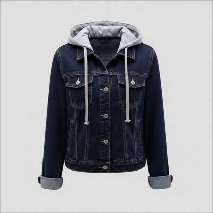 Giubbotto Donna Denim con Cappuccio Removibile | Giacca Casual