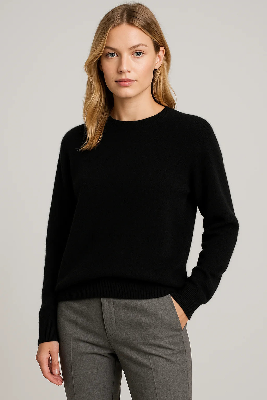 Maglione Donna Classico Girocollo Morbido a Coste 4