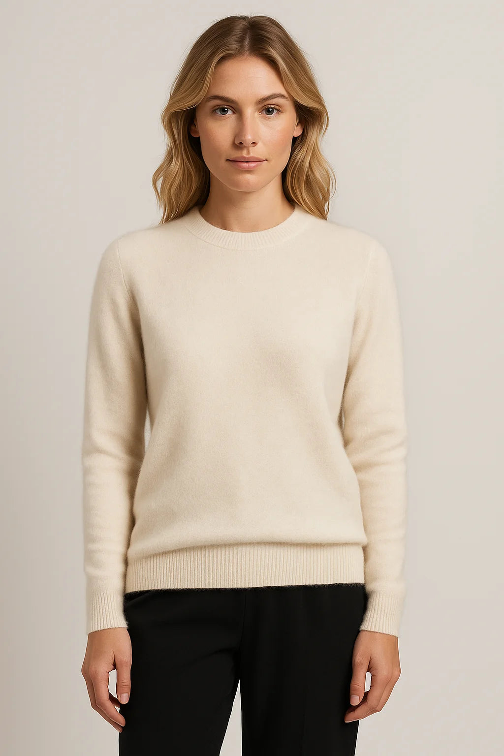 Maglione Donna Classico Girocollo Morbido a Coste 7