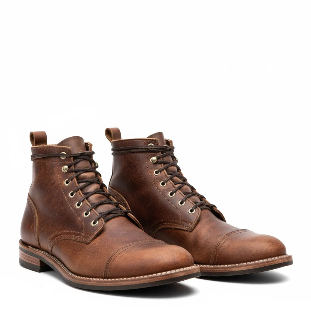 Men's Classic Comfortable Lace-Up Stivali da Uomo 1