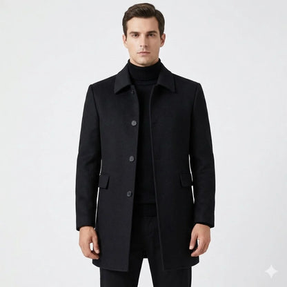 Men's Classic Tailored Winter Overcoat 0