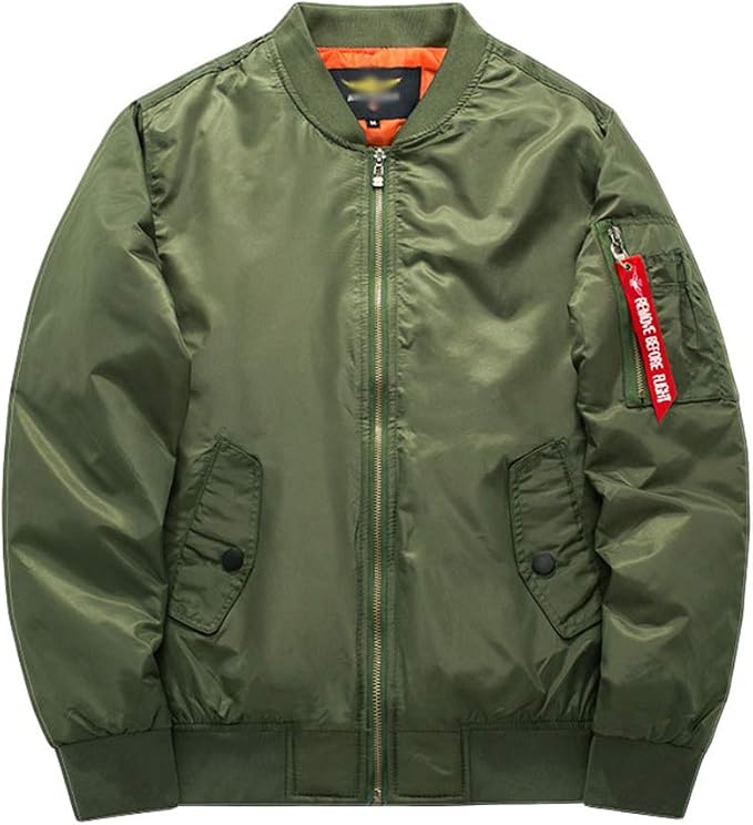 Men's Padded Classic Zip-Up Winter Bomber Jacket 0