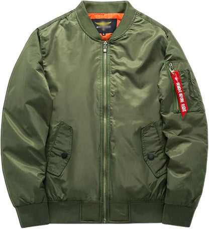 Men's Padded Classic Zip-Up Winter Bomber Jacket 0