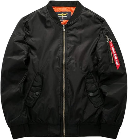 Men's Padded Classic Zip-Up Winter Bomber Jacket 10