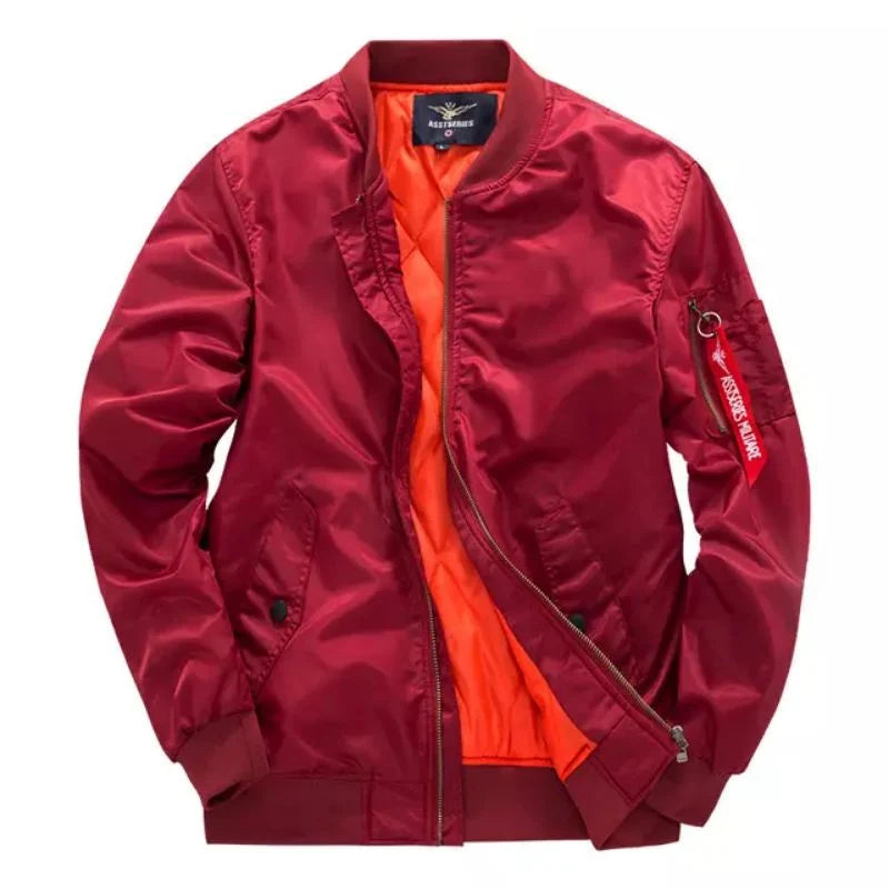 Men's Padded Classic Zip-Up Winter Bomber Jacket 11