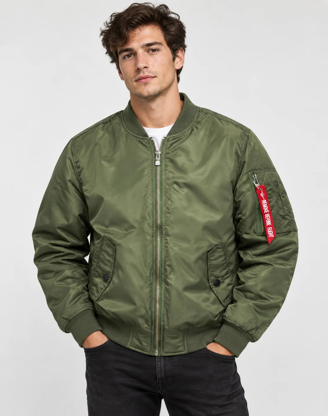 Men's Padded Classic Zip-Up Winter Bomber Jacket 2