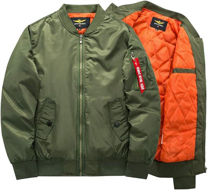Men's Padded Classic Zip-Up Winter Bomber Jacket 4