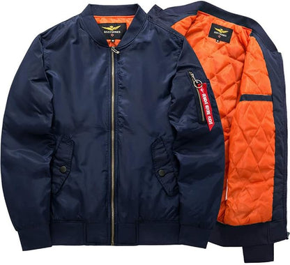 Men's Padded Classic Zip-Up Winter Bomber Jacket 8