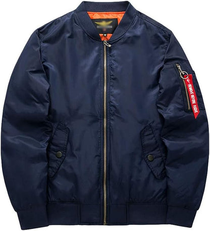 Men's Padded Classic Zip-Up Winter Bomber Jacket 9