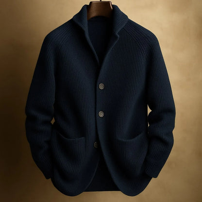 Men's Ribbed Button-Up Shawl Collar Cardigan 5