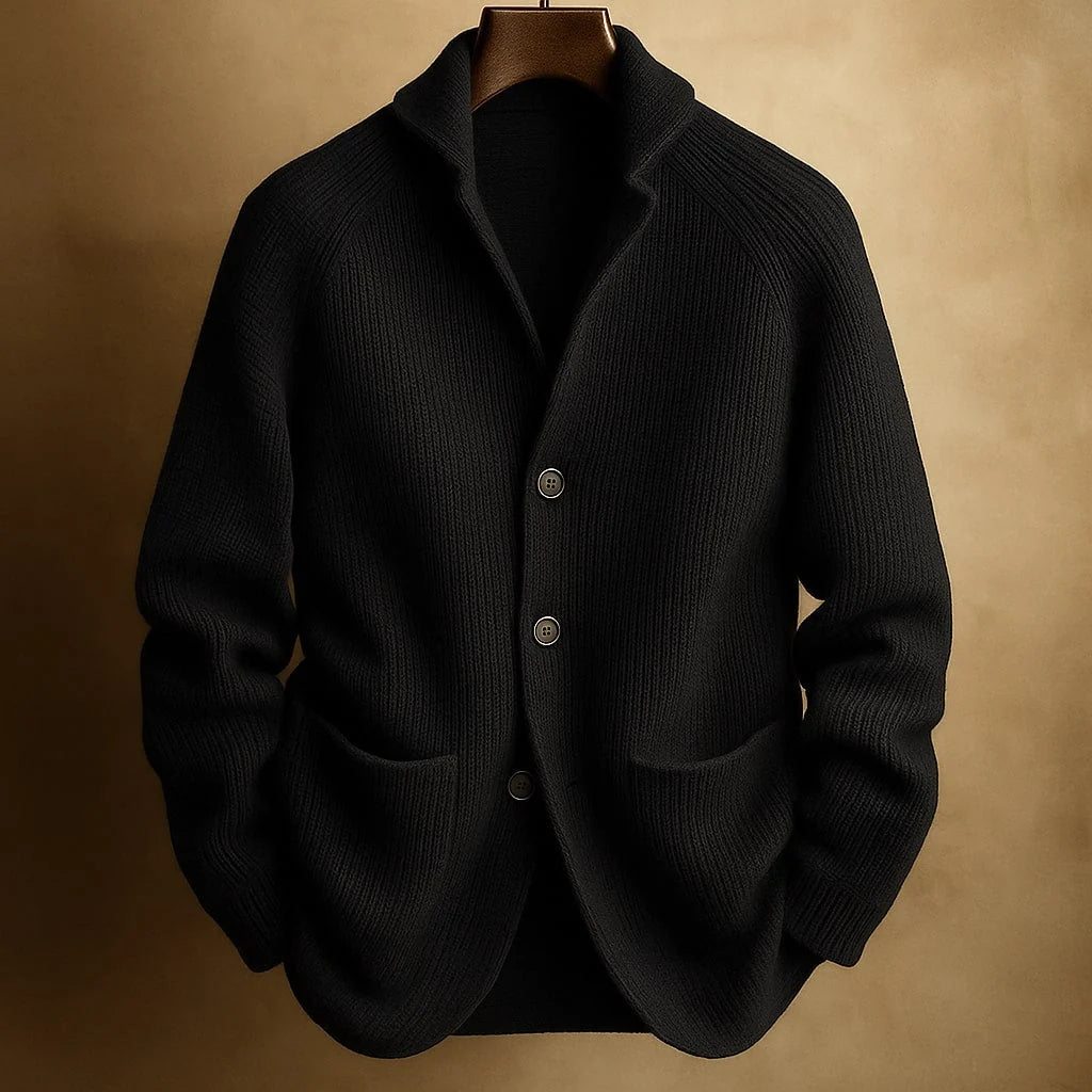 Men's Ribbed Button-Up Shawl Collar Cardigan 6