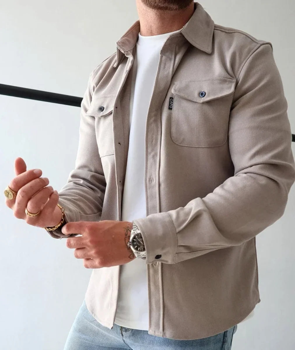 Men's Slim Fit Button-Up Casual Shirt 0