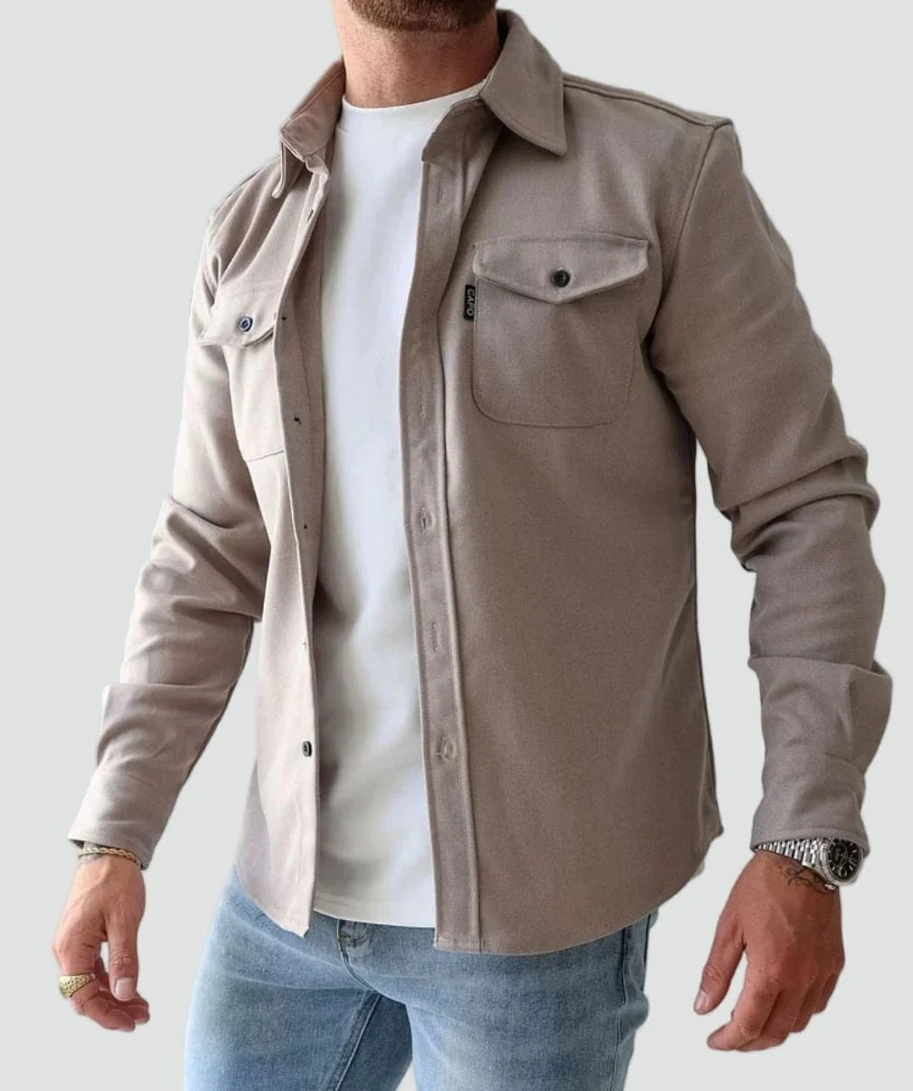 Men's Slim Fit Button-Up Casual Shirt 1