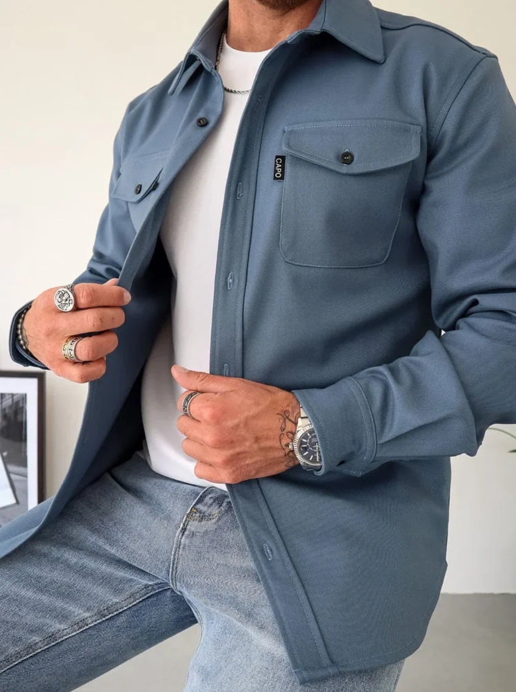 Men's Slim Fit Button-Up Casual Shirt 2