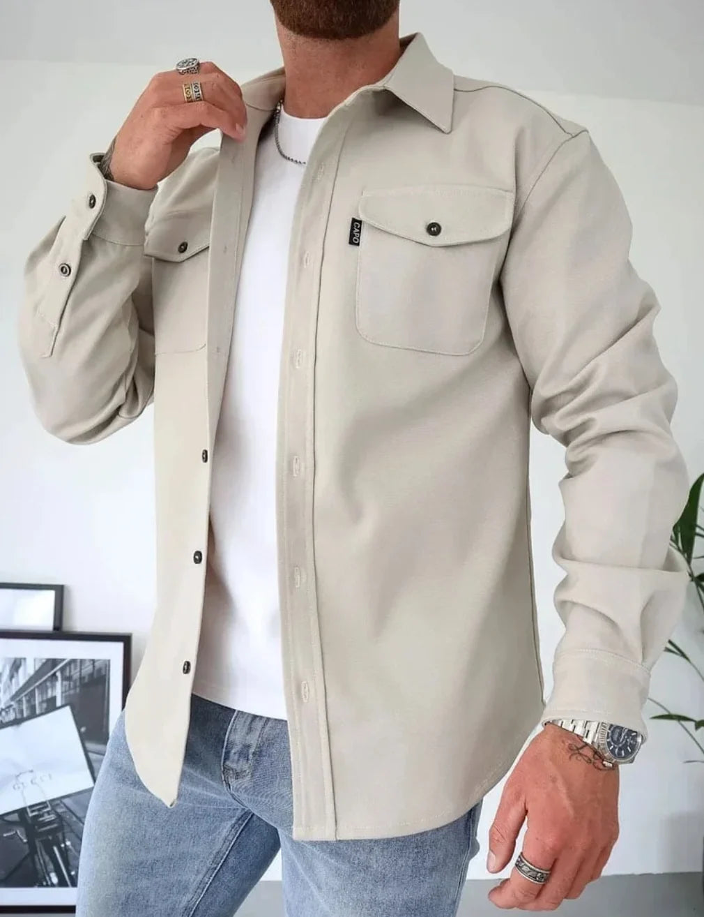 Men's Slim Fit Button-Up Casual Shirt 4