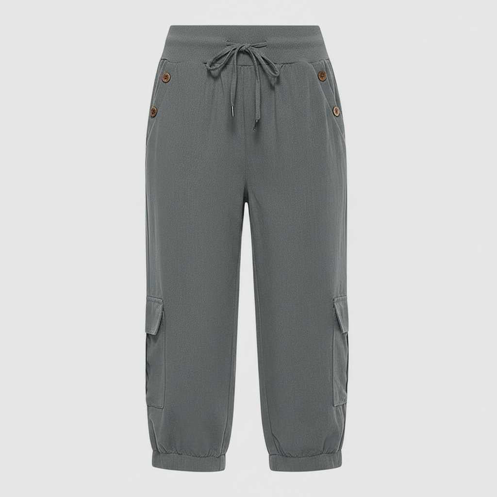 Pantaloni Jana | Pantaloni Donna Casual con Tasche e Polsini