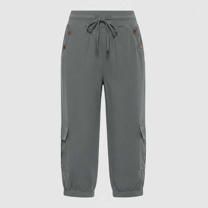 Pantaloni Jana | Pantaloni Donna Casual con Tasche e Polsini