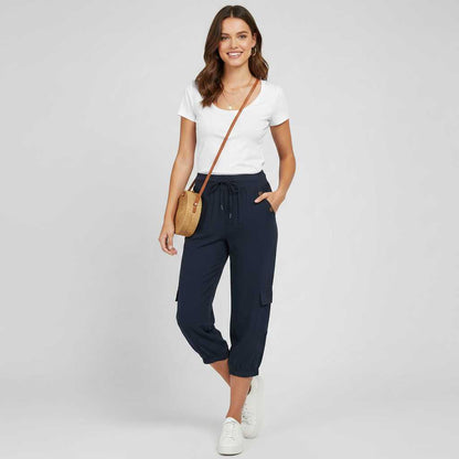 Pantaloni Jana | Pantaloni Donna Casual con Tasche e Polsini