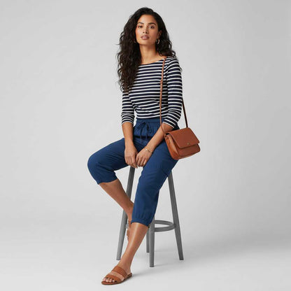 Pantaloni Jana | Pantaloni Donna Casual con Tasche e Polsini